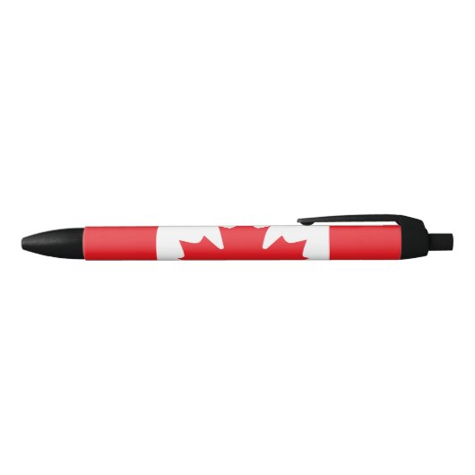 Stylo Noir Drapeau du Canada (Haut)