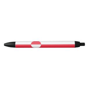 Stylo Noir Drapeau du Groenland