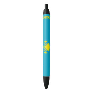 Stylo Noir Drapeau du Kazakhstan