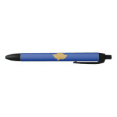 Stylo Noir Drapeau du Kosovo (Bas)