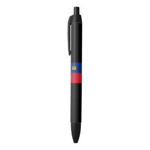 Stylo Noir Drapeau du Liechtenstein