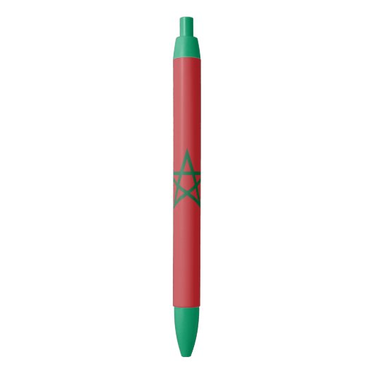 Stylo Noir Drapeau du Maroc (devant Vertical)
