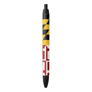 Stylo Noir Drapeau du Maryland