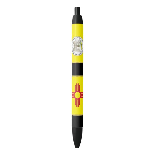 Stylo Noir Drapeau du Nouveau Mexique (devant Vertical)