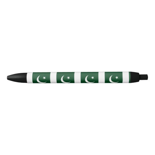Stylo Noir Drapeau du Pakistan (Devant)