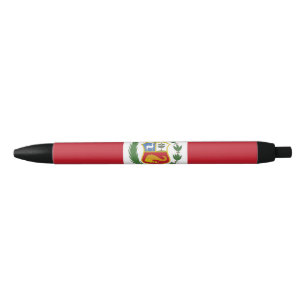 Stylo Noir Drapeau du Pérou
