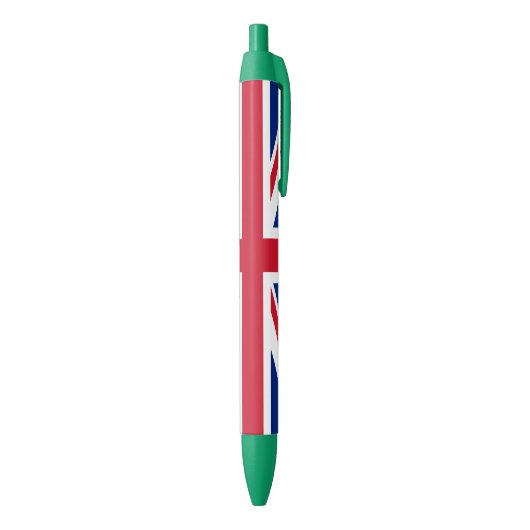 Stylo Noir Drapeau du Royaume-Uni (Bas (Vertical))