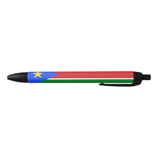 Stylo Noir Drapeau du Soudan du Sud (Bas)