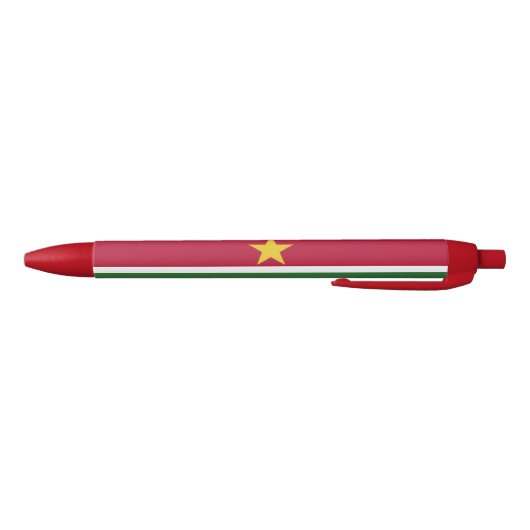 Stylo Noir Drapeau du Suriname (Bas)