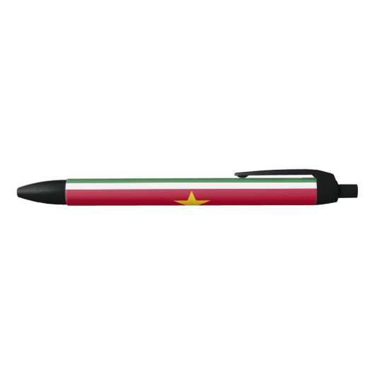 Stylo Noir Drapeau du Suriname (Haut)