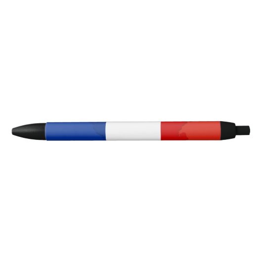 Stylo Noir drapeau français (Devant)
