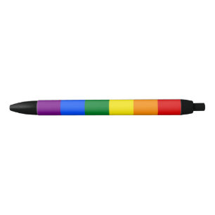 Stylo Noir Drapeau Gay pride arc-en-ciel LGBT