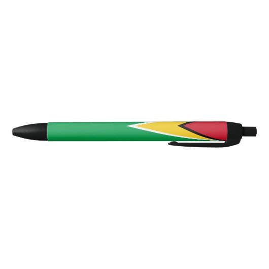 Stylo Noir Drapeau Guyana (Bas)