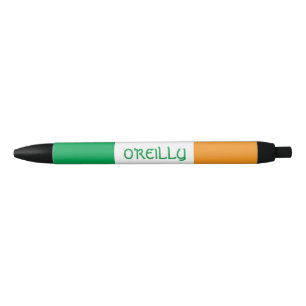 Stylo Noir Drapeau irlandais Tricolor Flag irlandais Personna