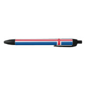 Stylo Noir Drapeau Islande (Bas)