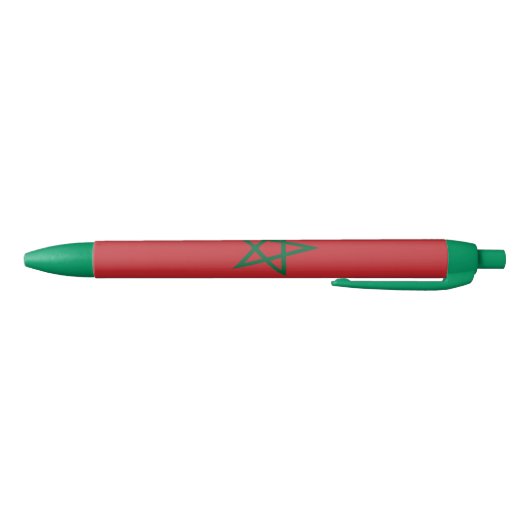 Stylo Noir Drapeau Maroc (Bas)
