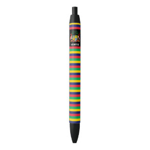 Stylo Noir Drapeau Maurice mignon Patriotique