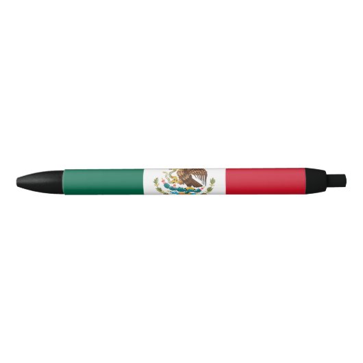 Stylo Noir Drapeau mexicain (Mexique) (Devant)