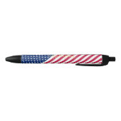 Stylo Noir Drapeau Patriotique USA Rouge Blanc Bleu Étoiles R (Bas)