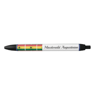 Stylo Noir Drapeau personnalisé du GHANA