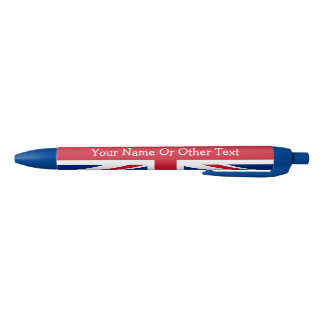 Stylo Noir Drapeau personnalisé Union Jack britannique patrio