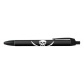 Stylo Noir Drapeau pirate crâne épées croisées (Haut)