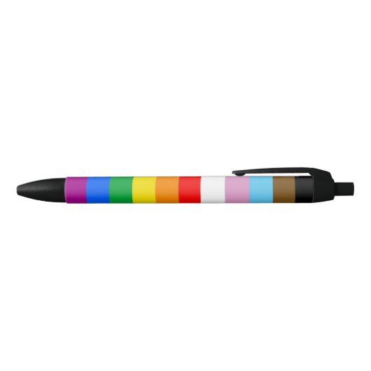STYLO NOIR DRAPEAU PRIDE LGBTQ+ INCLUSIF (Haut)