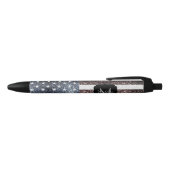 Stylo Noir Drapeau rustique USA rouge blanc bleu étincelant M (Haut)