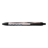 Stylo Noir Drapeau rustique USA rouge blanc bleu étincelant M (Dos)
