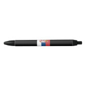 Stylo Noir Drapeau serbe (Devant)