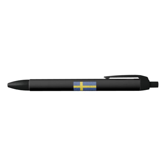 Stylo Noir Drapeau Suède (Haut)