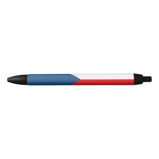 Stylo Noir Drapeau tchèque (Devant)