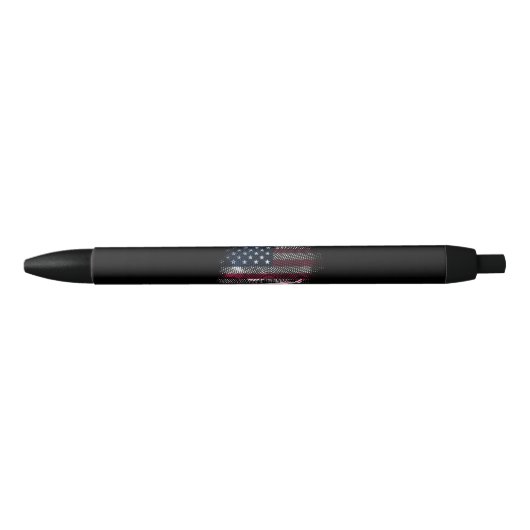 Stylo Noir Drapeau USA (Devant)