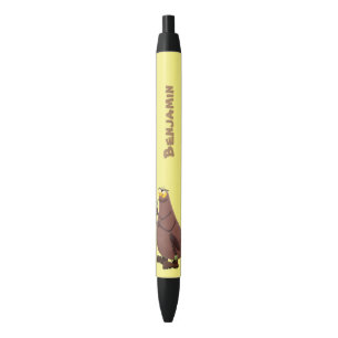 Stylo Noir Drôle affamé pulette affamée dessin animé