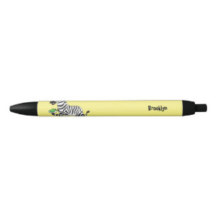 Stylo Noir Drôle dessin animé zèbre