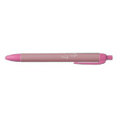 Stylo Noir Dusty Rose - vos monogrammes (Bas)