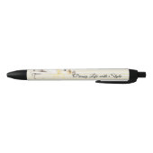 Stylo Noir Écharpe Jaune Clair Rayures Chien Blanc (Bas)
