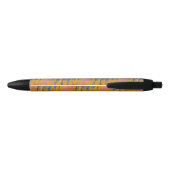 Stylo Noir Éclaboussure de peinture colorée (Dos)