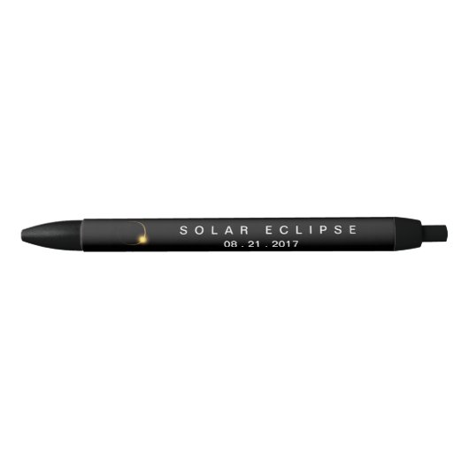 Stylo Noir Éclipse solaire totale 2017 (Devant)