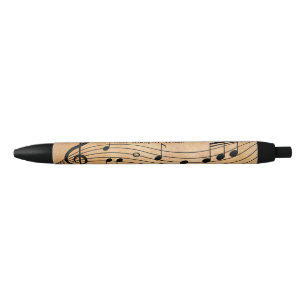 Stylo Noir École de musique Faux Cuir Personnel et notes musi
