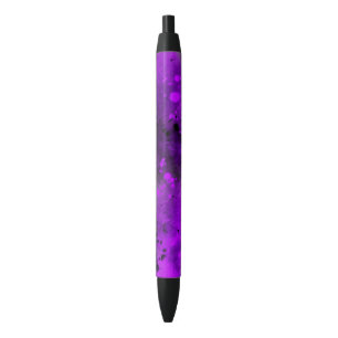 Stylo Noir Effet de peinture rétro violet et noir