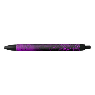 Stylo Noir Effet Dessin de peinture violet et noir