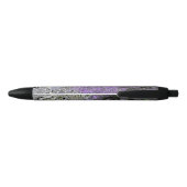 Stylo Noir Effet marbré/effets numériques/noir, vert, violet (Dos)
