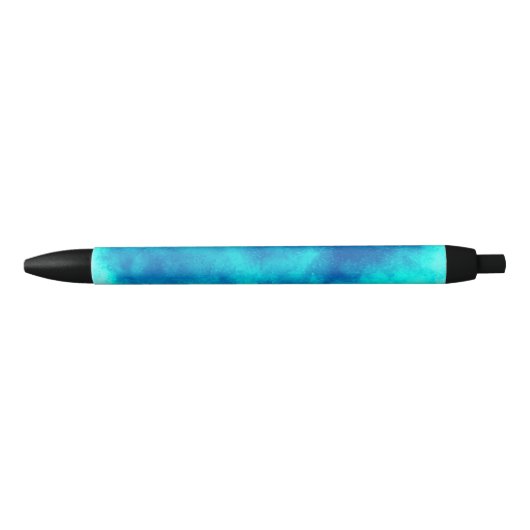 Stylo Noir Effet nuage tempête élégant en bleu (Devant)