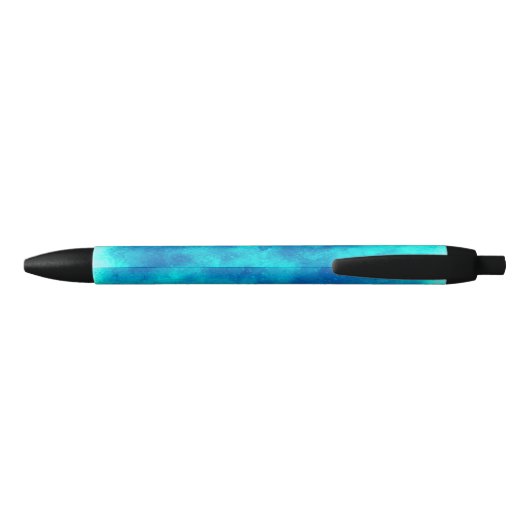 Stylo Noir Effet nuage tempête élégant en bleu (Dos)