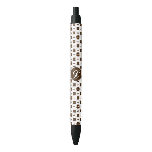 Stylo Noir Elegant and Classic Pattern Design Black Ink Pen (devant Vertical)
