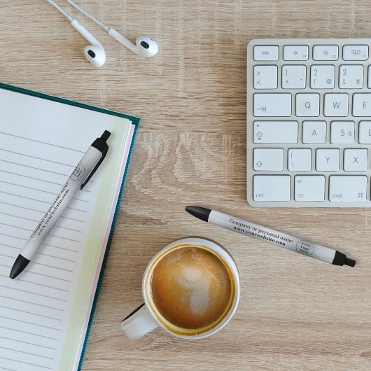 Stylo Noir Élégant argent métallique