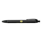 Stylo Noir Elegant Black Gold Notary Monogram pen (Haut)