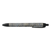 Stylo Noir Elégant bleu or Mandala Floral (Bas)