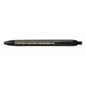 Stylo Noir Elégant Gold Art Déco Great Gatsby 20s Monogramme (Dos)